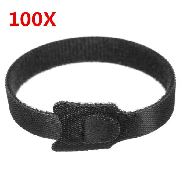 

100pcs Black Nylon Cable Ties Belt 12mm x 200mm Pack Electric Wire Straps