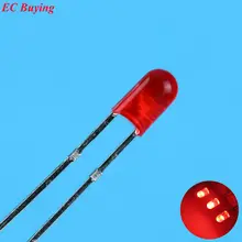 3 мм красный светодиодный Круглый Безграничный светильник, излучающий диодный рассеянный FogUltra яркая лампа, подключаемый набор для самостоятельной сборки, бесконечная практика DIP100 шт/партия