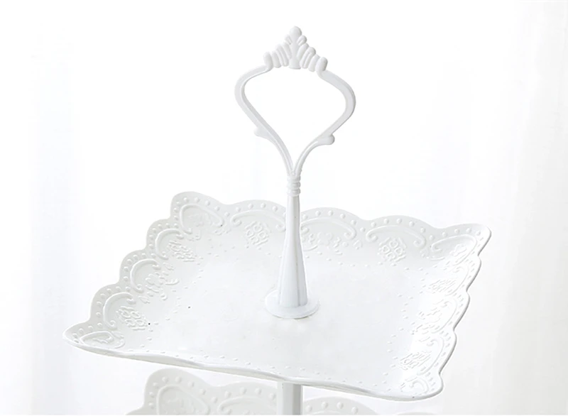 JAROWN European Wedding 3 Layer Cake Stand Fruit Plate Home Afternoon Tea Snack Tray Dirthday Party Candy Plate Decorations (12)