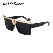 KeiKeSweet, европейские, дикие львы, голова королевы, большие размеры, мужские, женские, сексуальные солнцезащитные очки, горячие лучи, суперзвезды, брендовые дизайнерские солнцезащитные очки