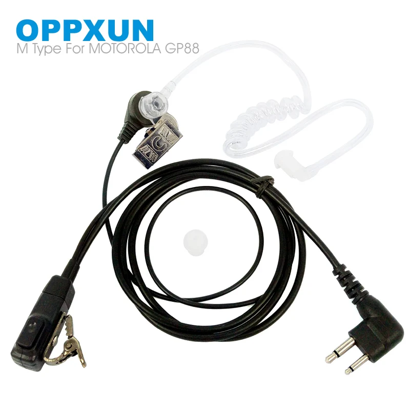 Earpiece Headset Mic for Motorola GP88 GP88S GP2000 HYT TC-500 TC-600 Walkie Talkie Handheld Radio 2 pin Air Tube Earphone | Мобильные