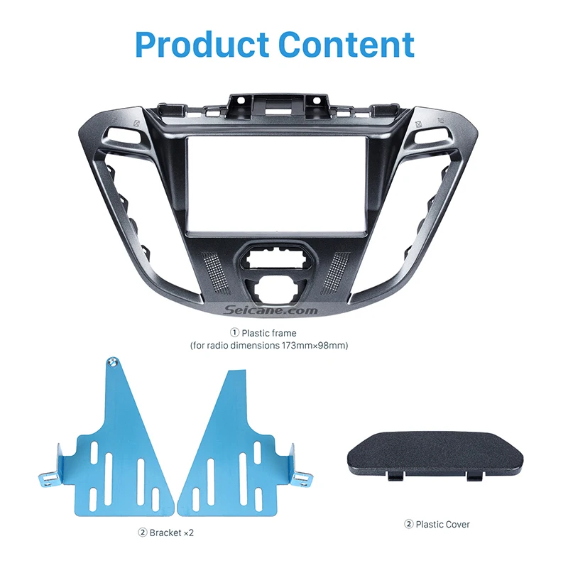 Seicane 2Din Автомобильная Радио панель стерео пластина рамка для Ford Transit пользовательский Автомобиль Стайлинг панель приборная панель комплект