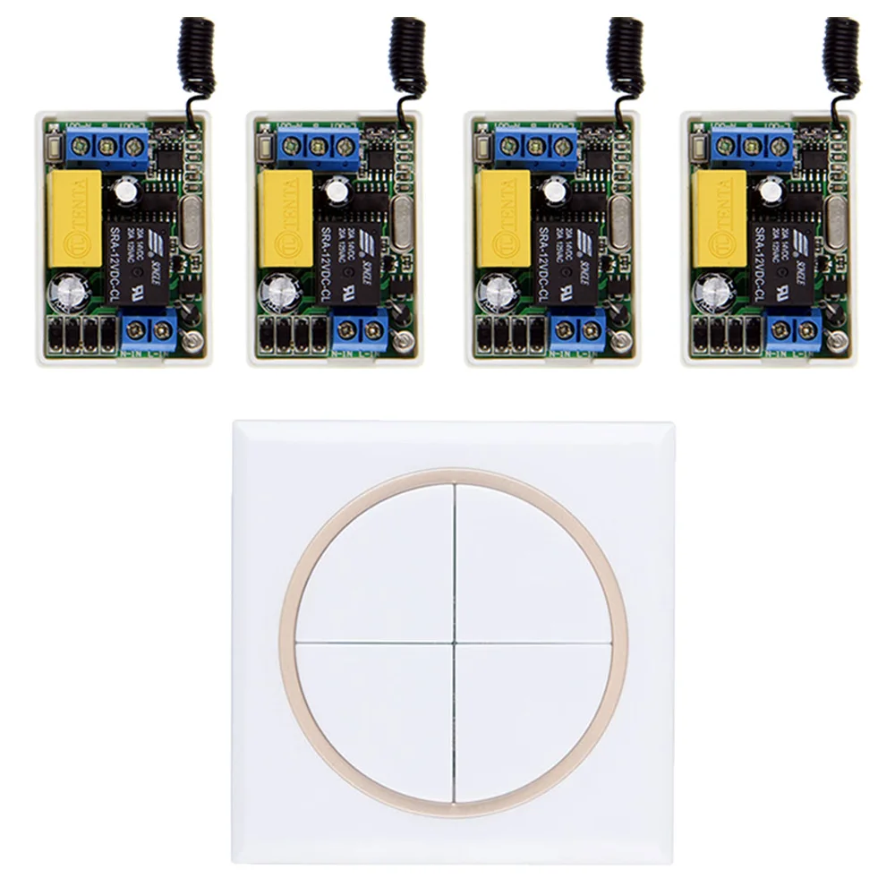 AC 220V 1CH 1CH 10A Wireless Remote Control Ceiling Lamp Light LED Bulb