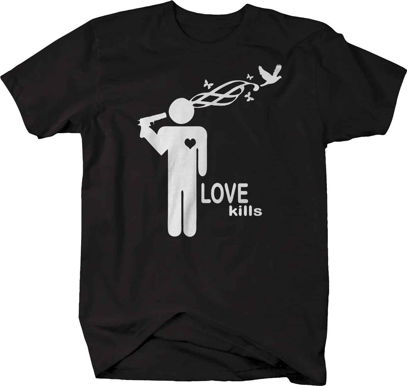 

Love Kills Emo Goth Tshirt Men's Funny T Shirts size S-3XL Free Shipping