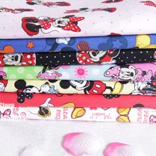 110*50 см мультфильм Микки Маус Минни Маус детская хлопковая ткань одежда для малышей/Diy ручной работы ремесло постельные принадлежности домашний кошелек из ткани одеяло
