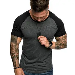 Для мужчин одежда Повседневное футболки с коротким рукавом рубашка с круглым вырезом рубашка хлопковые топы футболки модные футболки Для