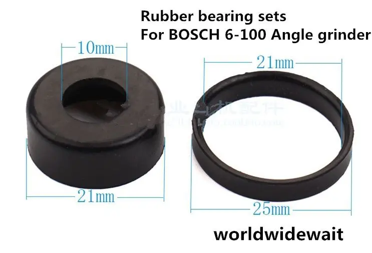 1 Set Black Rubber Bearing Cover For BOSCH 6 100 Angle grinderin Tool
