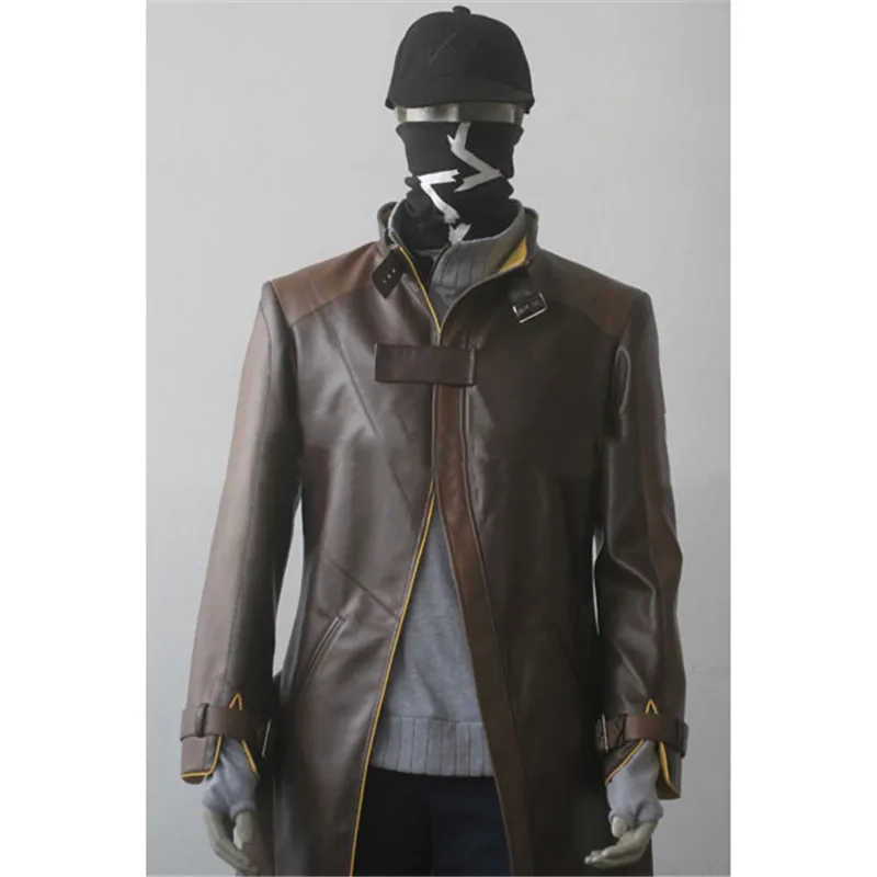Watchdog 2 Aydin косплей костюмы Pierce костюм для косплея мужской кожаное пальто на