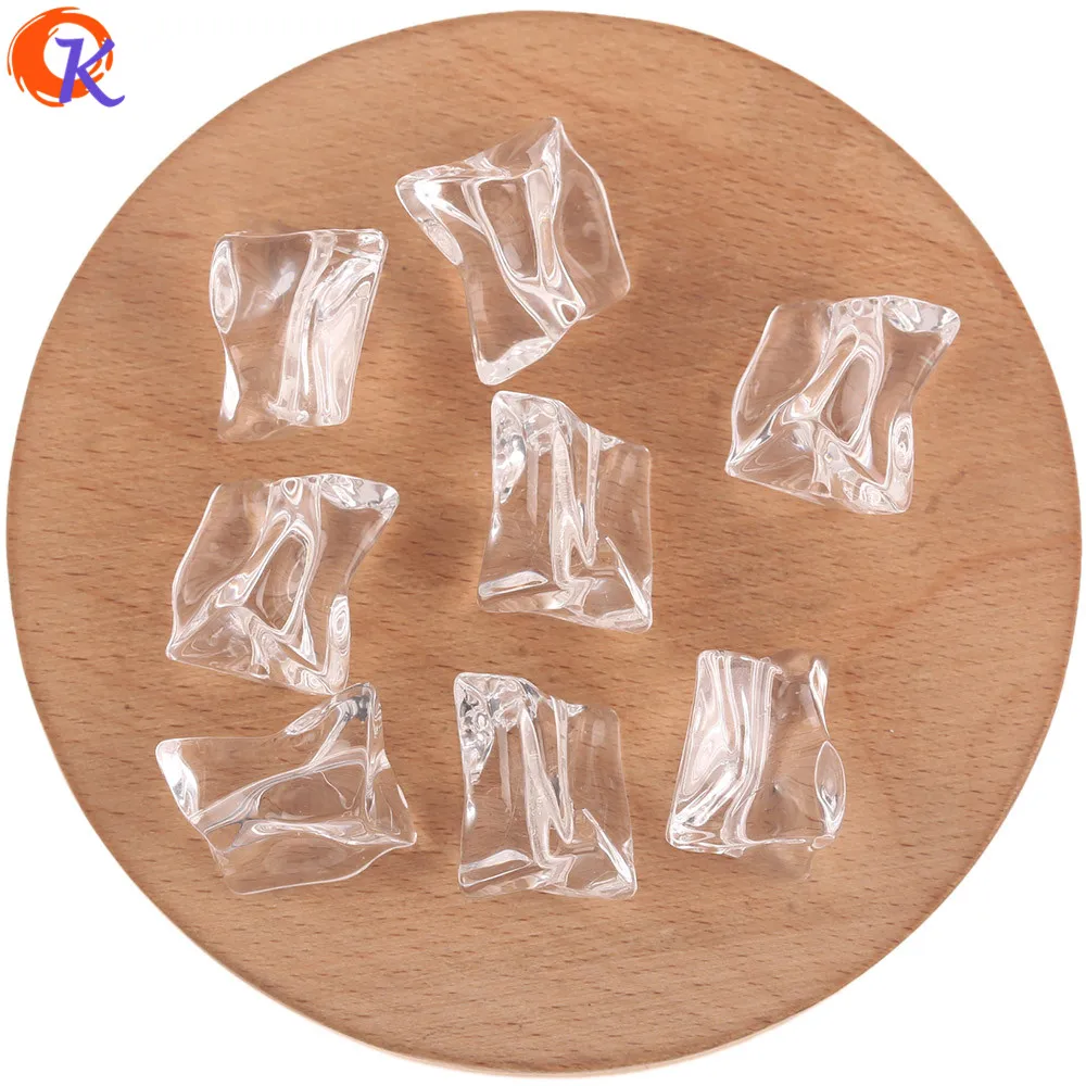 Cordial Design 16x20mm 190Pcs Acrylic Beads/Jewelry Accessories/Irregular Shape/DIY Making/Hand Made/Clear Bead/Earring Findings