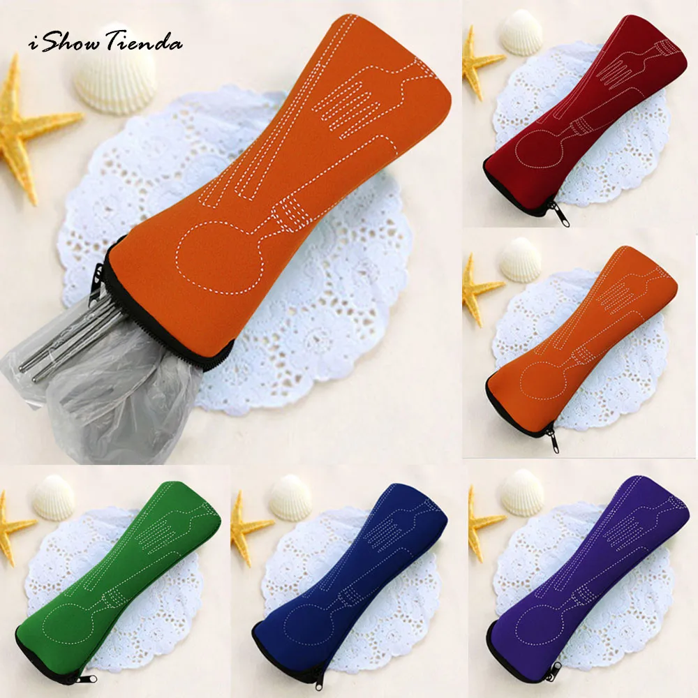 

3pcs/set Stainless Steel Portable Tableware Dinnerware Travel Camping Bag Cutlery Set Fork poon Set Picnic Tool