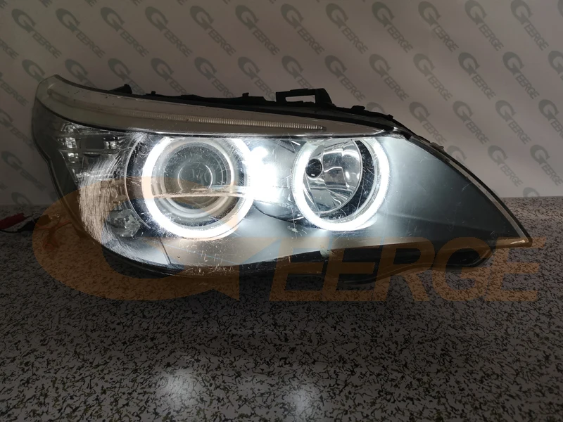 Для BMW E60 E61 LCI 528i 530i 535i 550i M5 2007-2010 галогенная фара отличное Ультра яркое освещение CCFL ангельские глазки комплект