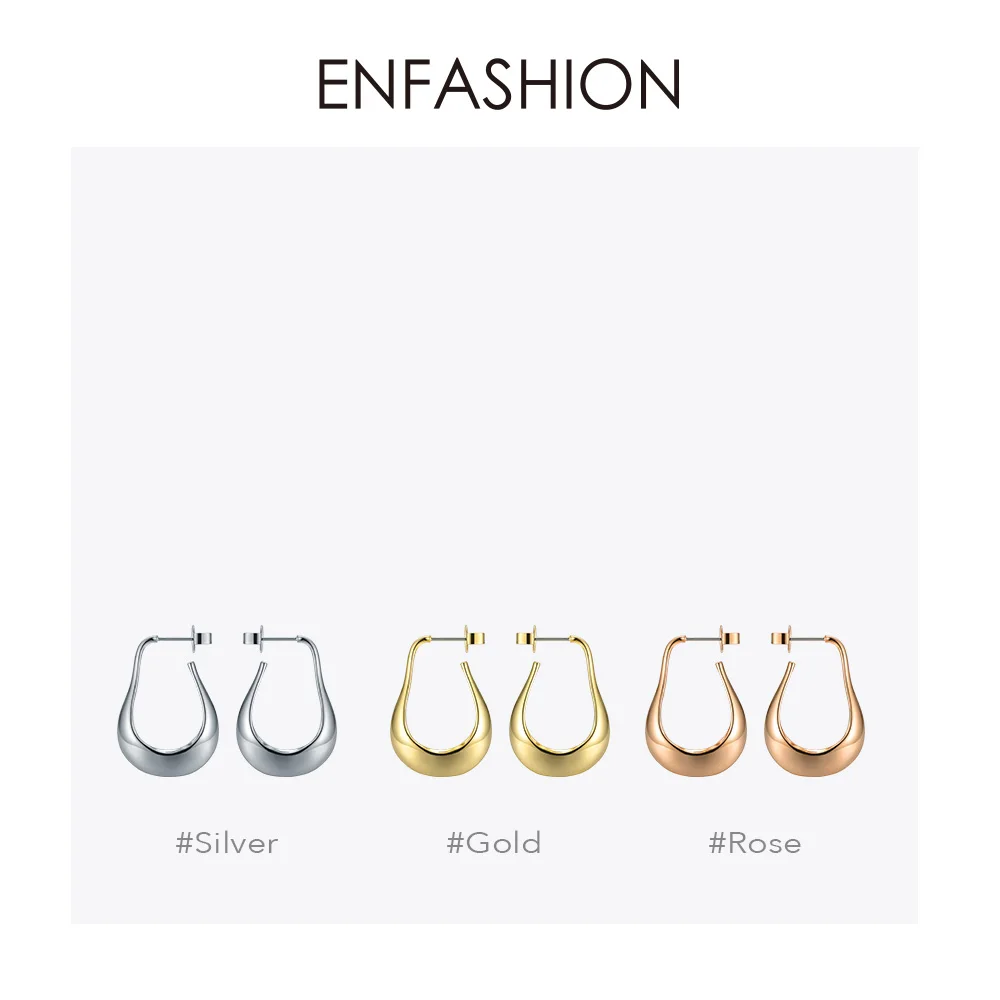 ENFASHION геометрические серьги кольца простые круглые обручи маленькие водяные в