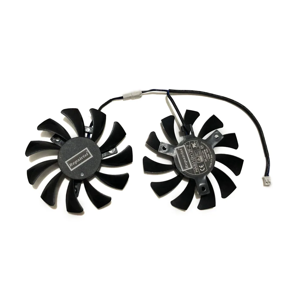 HA8010H12F Z 75 мм 2Pin GTX1050Ti GPU Cooler DUAL Fan для MSI Geforce GTX 1050Ti 1050 Ti 4GT OC охлаждение графической