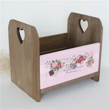 Розовый фон для фотосъемки новорожденных из натурального дерева ручной работы в винтажном стиле