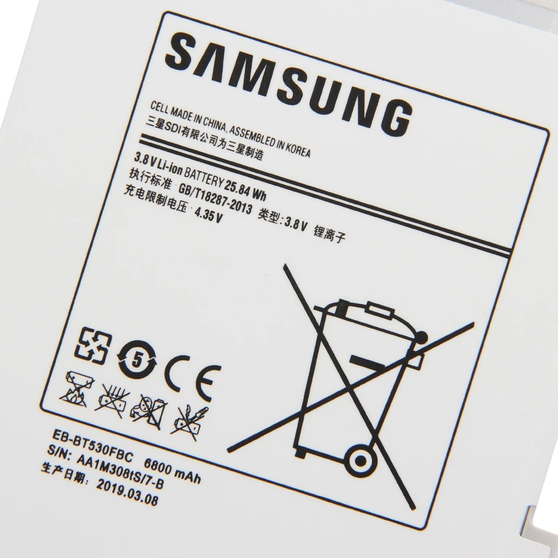 Samsung планшет Батарея EB-BT530FBU EB-BT530FBC для samsung GALAXY Tab4 Tab 4 SM-T530 T531 T535 T537 T533 T535 6800 мА-ч