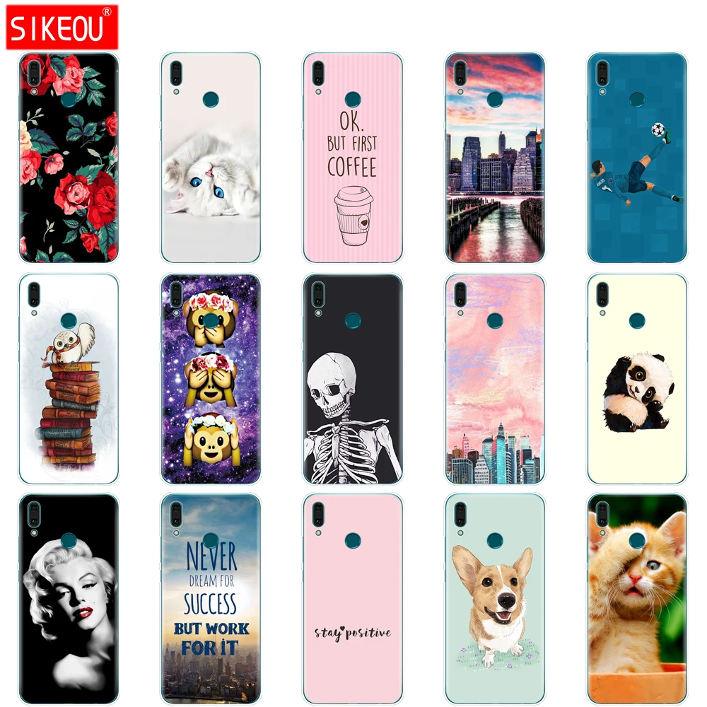 

Huawei Y9 2019 Case Silicone TPU Cover Soft Phone Case For Huawei Y9 prime 2019 coque etui bumper 360 protective