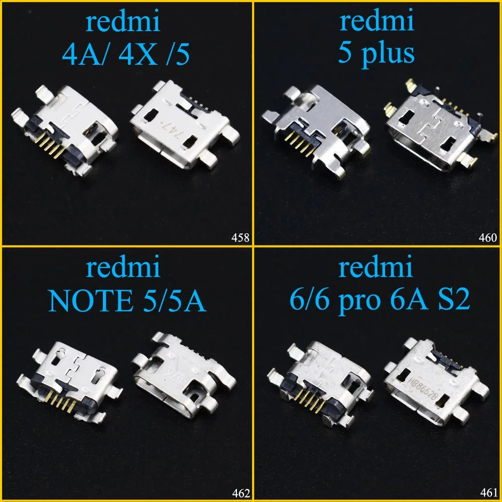 2 шт. разъем Micro USB для Xiaomi Redmi 4A 4X 5 plus 6 Note 5A|Соединители| |