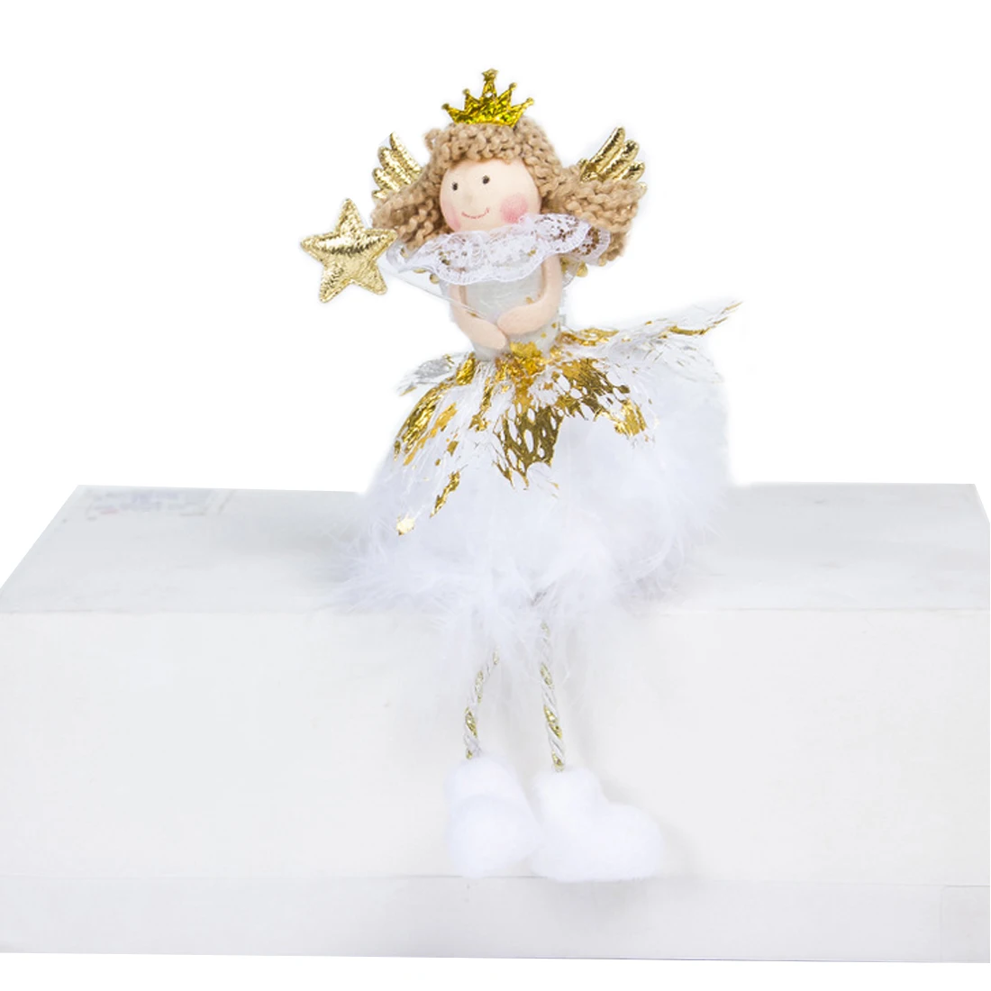 Свадебный DIY Белый Ангел цветок украшения домашний стол украшения мультфильм подарки домашний Автомобиль торт Рождественское украшение