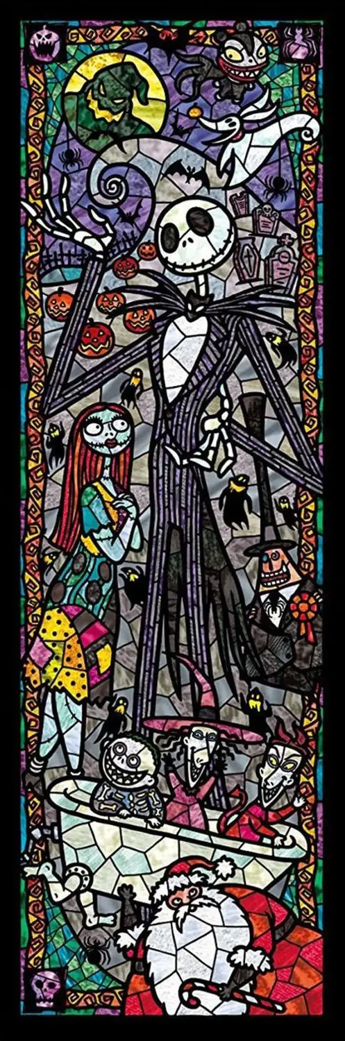 

5D Diamond Painting Nightmare Before Christmas Stained Glass Diamond Painting Diamond Embroidery Paint With Diamonds Painting