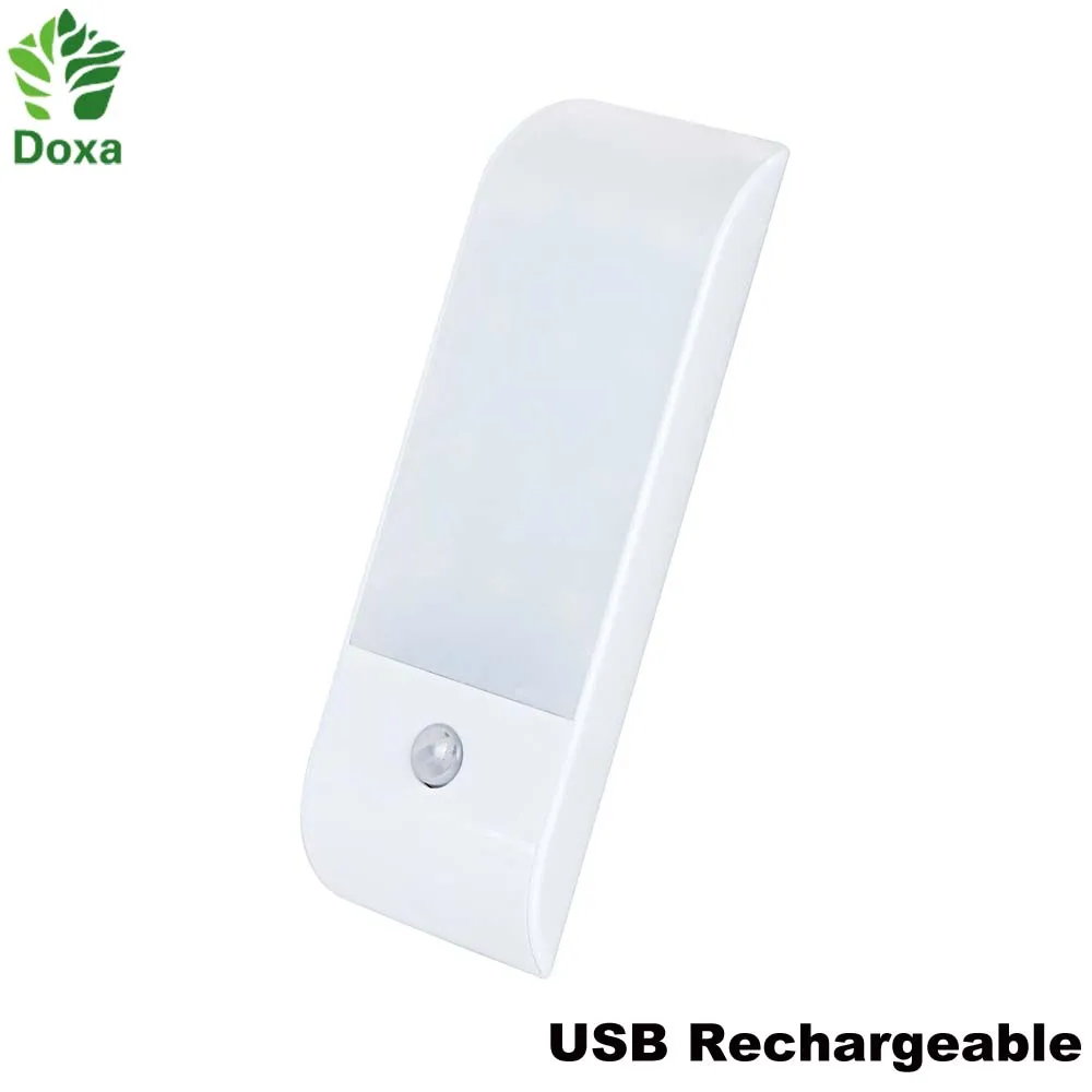 

USB Rechargeable 12 LED Wireless PIR Motion Sensor Night Light Wardrobe Closet Cupboard Cabinet Night Light Lamp With Magnetic