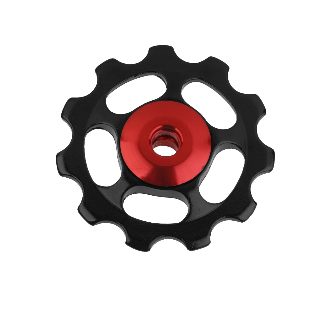 11T Aluminum Alloy Sealed Bearing Jockey Wheel Rear Derailleur Pulley for Mountain Road MTB Bike Gold/Black/Red/Blue
