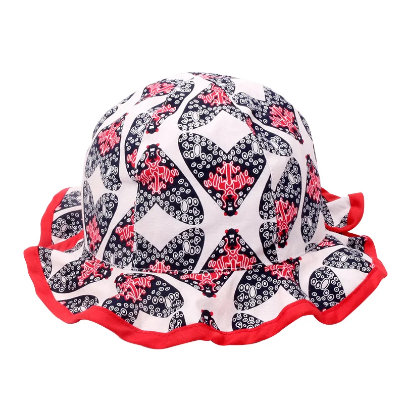 Cute Kids Hat Cotton Boys Girls Caps Spring Autumn Print Infant Bucket Soft Butterfly Baby Sun Cap 2017 Children Fisherman Hat (4)