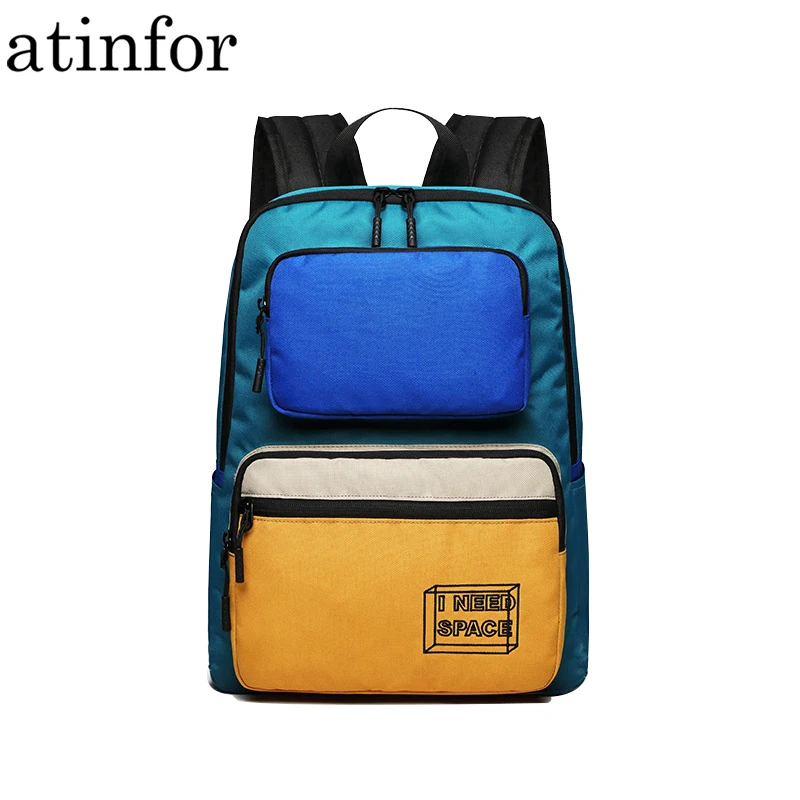 

atinfor Brand Waterproof Backpack Women Men Laptop Bookbag Students School Bag for Teenager Boys
