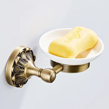 

Ceramic Soap Dish Antique Wall Mounted Oil Rubbed Bronze Bathroom Bath Shower Soap Holder Hand Wash for Toilet Hotel Washroom