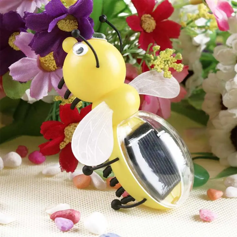 1 шт. милые ABS желтые пчелы, насекомые в форме игрушки на солнечной энергии кретивная обучающая игрушка для детей подарок для детей горячая распродажа