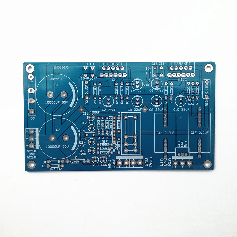 1 шт. 68 Вт* 2 LM3886 Плата усилителя мощности PCB с защитой динамика для аудиофилов diy(только PCB без компонентов