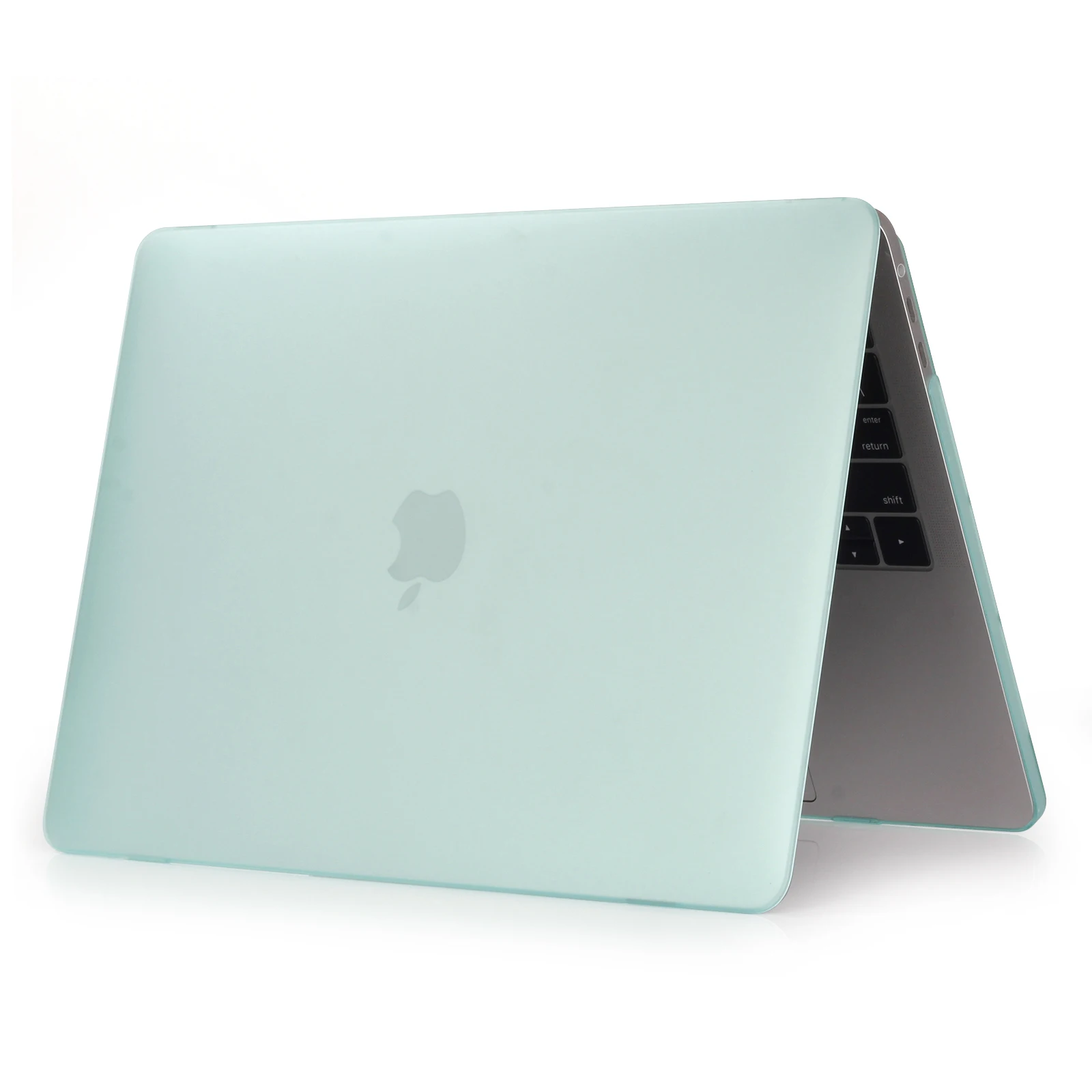 Цветной чехол для ноутбука Apple MacBook Air Pro retina 11 12 13 15 для macbook New Pro 13 15 16 дюймов с сенсорной панелью+ крышка клавиатуры - Цвет: Matte green