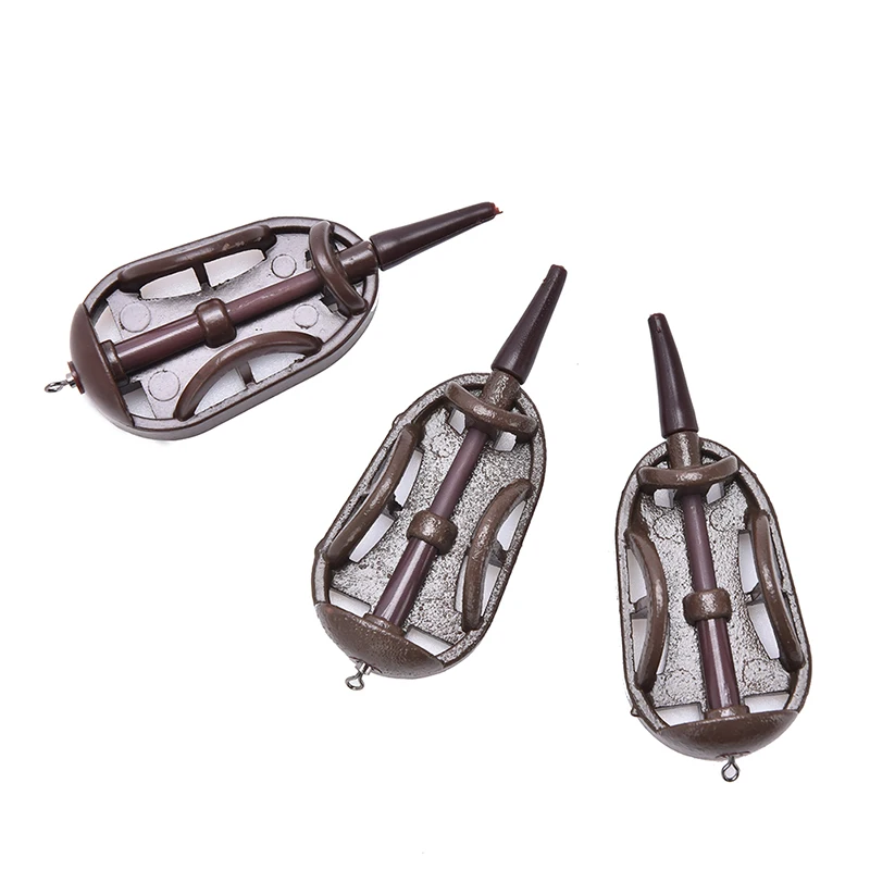 30/40/50/g Fishing Feeder Set Combo Inline Flat Method Bream Fishing Tackle Feeder Fishhooks