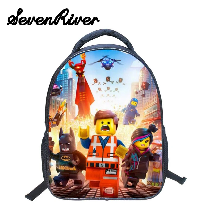 13 Inch High Quality font b Lego b font Batman Cartoon Backpack Colorful Kids Schoolbags Cool