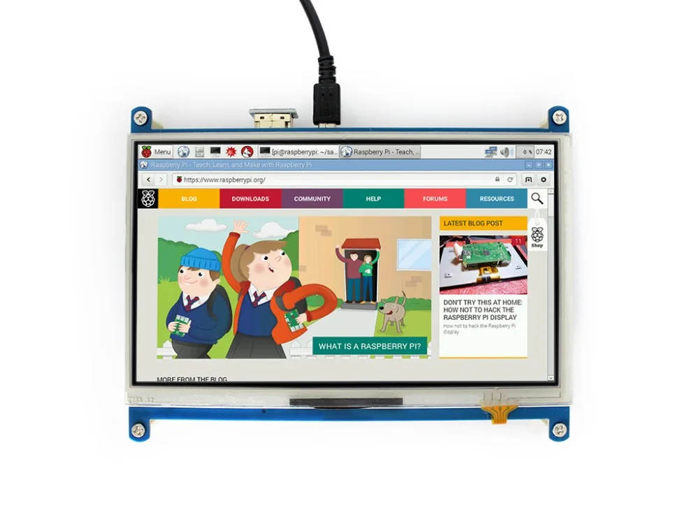 

Waveshare 7" HDMI LCD 1024 * 600 Resistive Touch Screen IPS for Raspberry Pi HDMI/SPI interface work as computer monitor