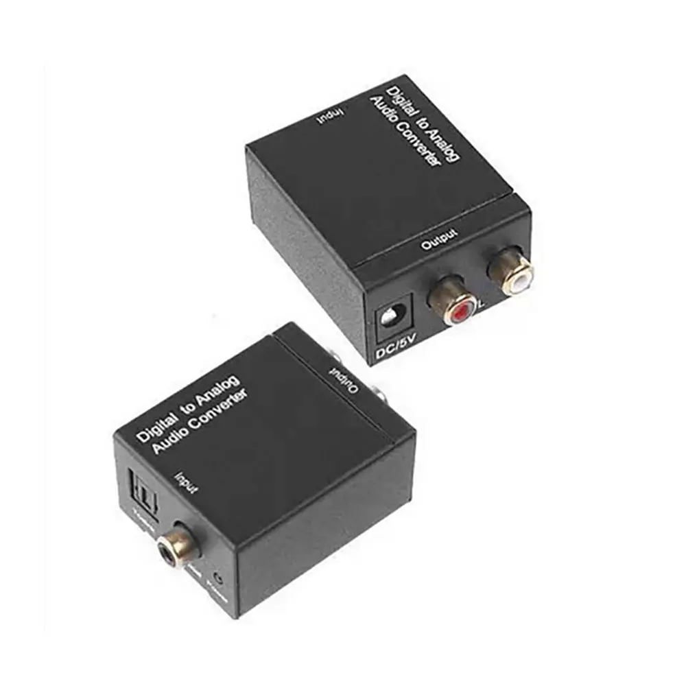 Cewaal Цифровой оптический Toslink SPDIF коаксиальный в аналоговый RCA аудио конвертер адаптер Черный