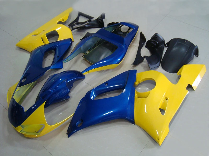 

Motorcycle Fairing kit for YAMAHA YZFR6 98 99 00 01 02 YZF R6 YZF600 1998 2000 2002 ABS yellow blue Fairings set+7gifts YD11