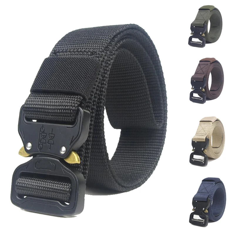 

Tactical Military Equipment 125cm Nylon Waistband Outdoor Sport Waist Belt For Men Army Hunting Training Combat Adjustable Belts