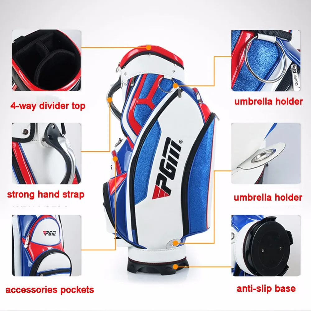 CRESTGOLF Golf стандартная сумка высокого качества PU водонепроницаемые сумки для гольфа большой емкости сумки для гольфа инструменты для гольфа