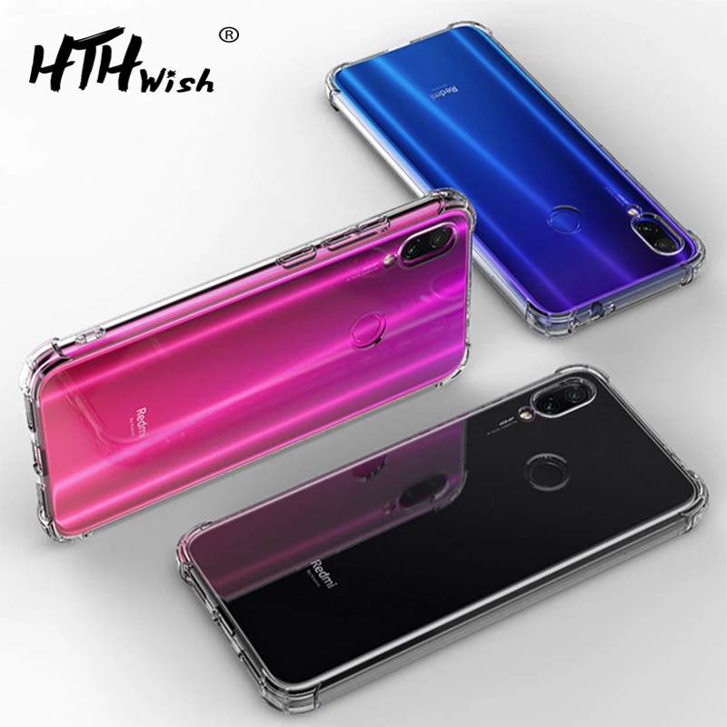 

Phone Silicone Case For Xiaomi Redmi note 7 pro Cover For Redmi note 7 global version screen protector glass Redmi Note 7 Case