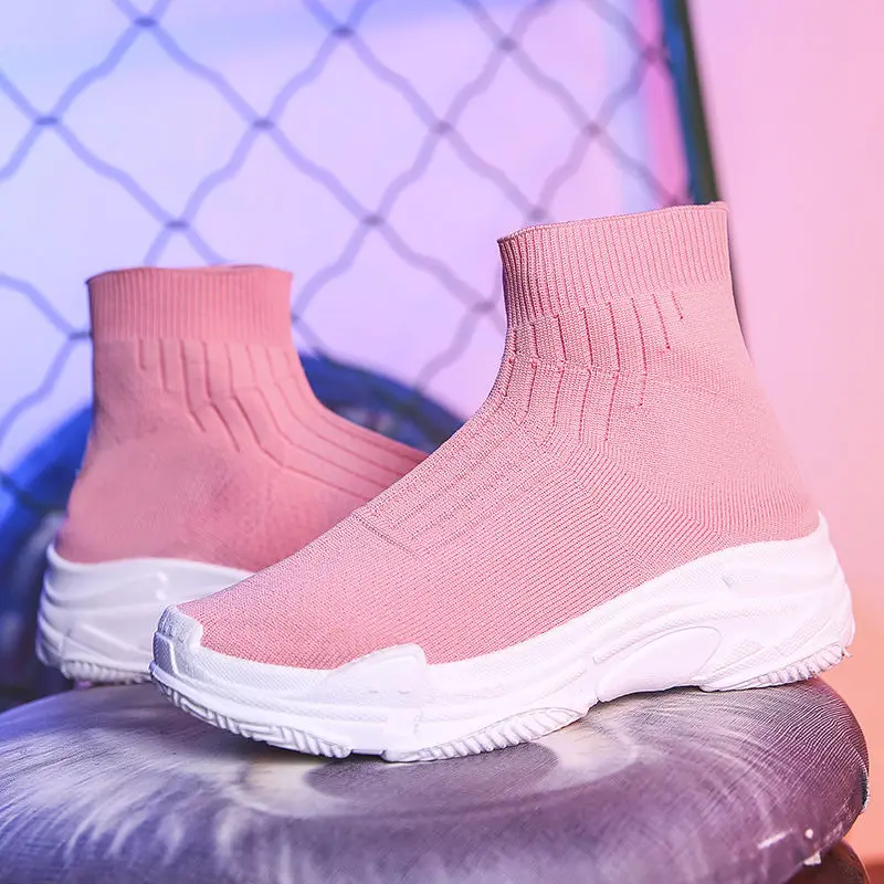 

2019 Summer Fashion Casual Shoes for Women White Socks Sneakers Female Increased Platform Shoes Tenis Feminino woman Shoes