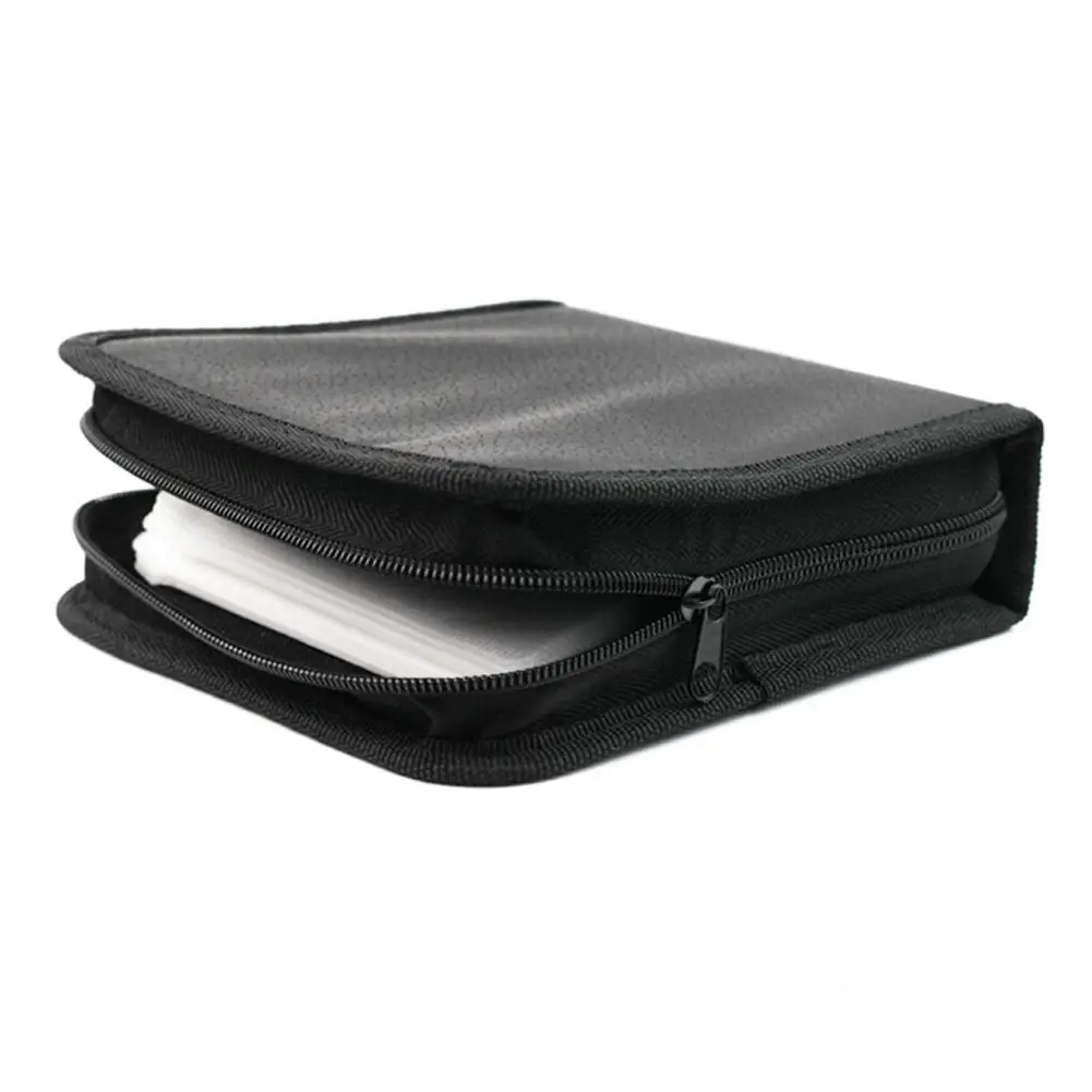 

Black Case 40PCS Capacity CD Case with Zipper Music Discs Game Discs PC Driver Discs Storage Bag Holder CDs Protector Dust-Free