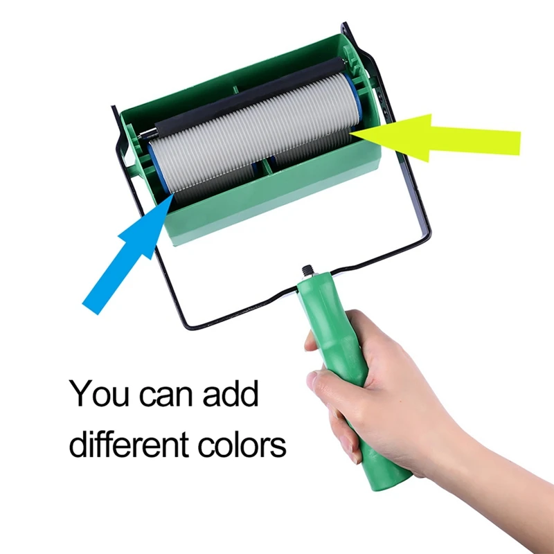 Diy Two-Color Y Paint Roller Brush With Handle Paint Roller Wall Paint Roller Home Improvement Tools