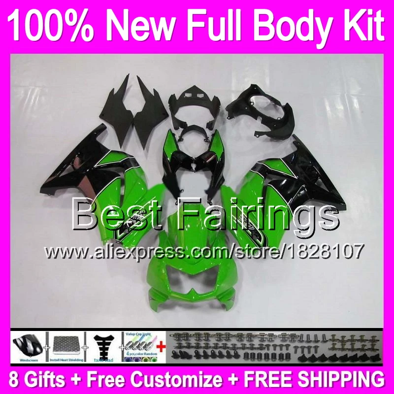 +decal+ For Kawasaki Ninja 250R 2008 green black 2009 2010 2011 2012 B4107 ZX250R EX 250 EX250 08 09 green 10 11 12 Fairing +decal+ For Kawasaki Ninja 250R 2008 green black 2009 2010 2011 2012 B4107 ZX250R EX 250 EX250 08 09 green 10 11 12 Fairing