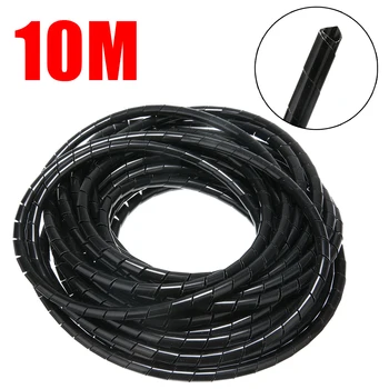 

Mayitr 10M 8mm Spiral Manage Cord Wire Wrap Hose Cable Tube Polyethylene Black Spiral Cable For Computer 3D Printer Parts