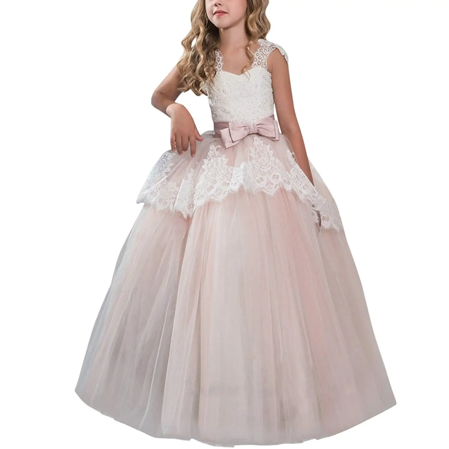 Платье с цветочным узором для девочек; Длина до пола; платье принцессы для детей торжество; свадебные платья; primera comunion decoracion