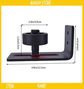 

1pc Barn Door Accessory Carbon Steel Adjustable Black Powder Coated Bottom Floor Guide Stay Roller Sliding Door Hardware