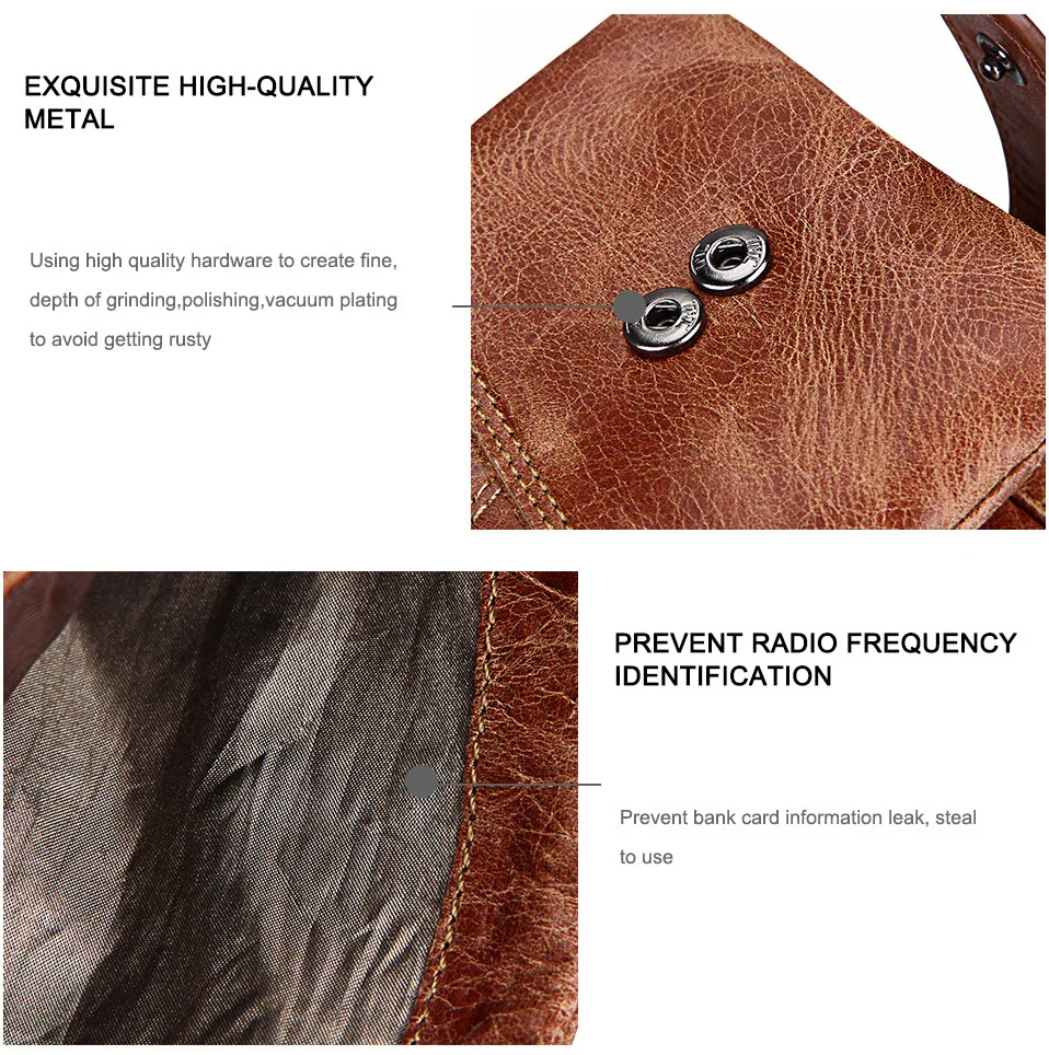 Новое поступление держатель для карт, тонкий Противоугонный мужской короткий кошелек из натуральной кожи, кредитный протектор, брендовый Высококачественный винтажный дизайн