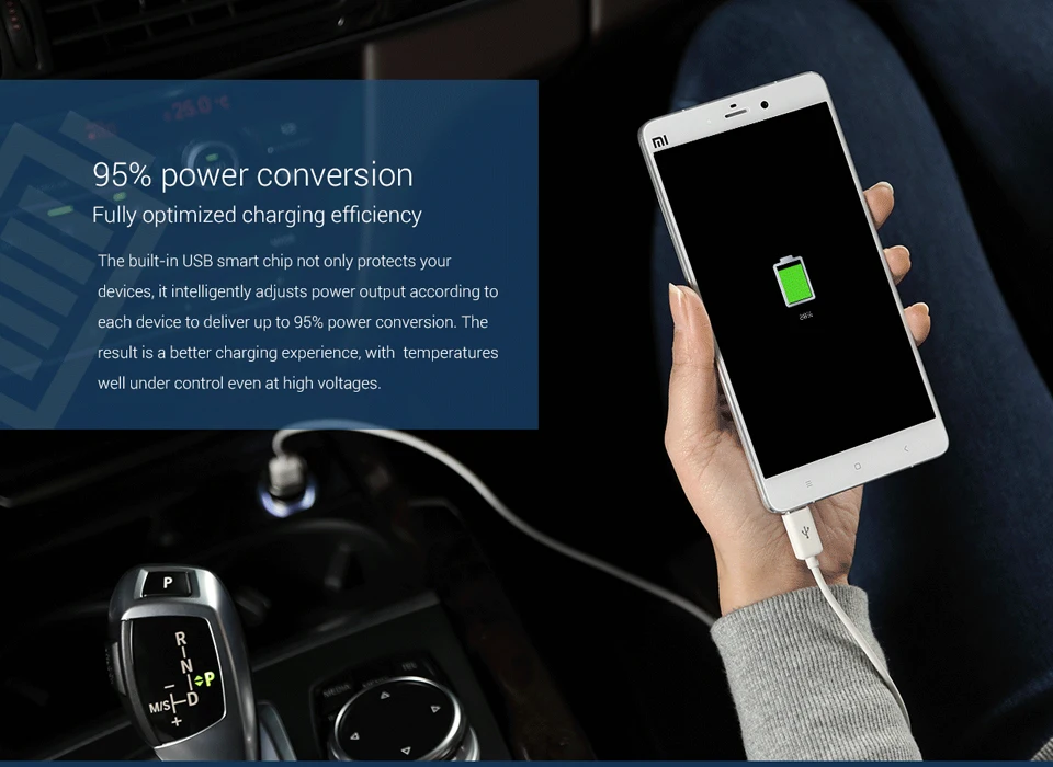 Original for Xiaomi Car Charger QC3.0 Dual USB Quick charge 5V3A 9V2A 15V1.5A Metal Casing Chargers (2 (5)