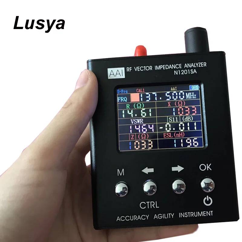 

English Verison N1201SA 140MHz-2.7GHz UV RF Vector Impedance ANT SWR Antenna Analyzer Meter Tester D1-005