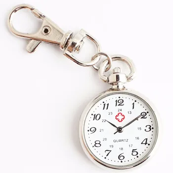 

Keychain Key Ring Pendant Nurse Pocket Quartz Watch Fashion Simply Style FOB Watches Doctor Medical FOB Watch Relogio De Bolso